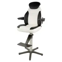 UnitedSeats C1 Sitz pvc schwarz/weiß inkl. Fuß US.170010 Steuersitz