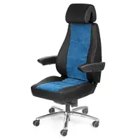 UnitedSeats C4 stoel leer met stof blauw/zwart US.291763 24-uurs stoel