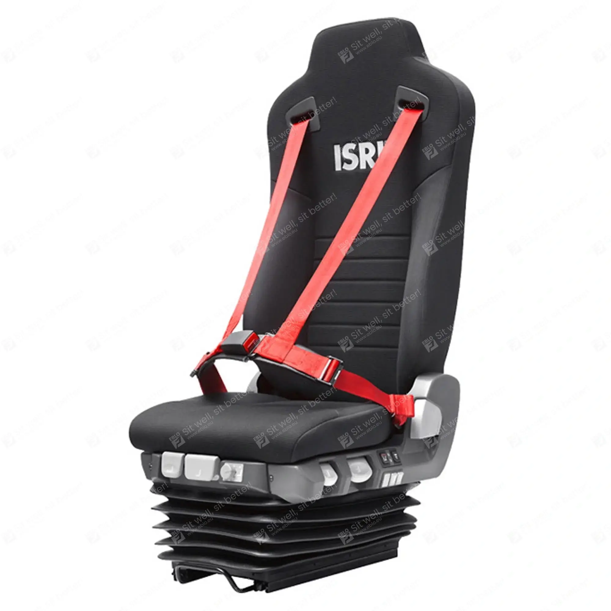 ISRI 6830KA/877 NTS1 Sitz Stoffbezug mit 4-Punkt-Gurt IS.202280 812763-02/00 Baumaschinensitz