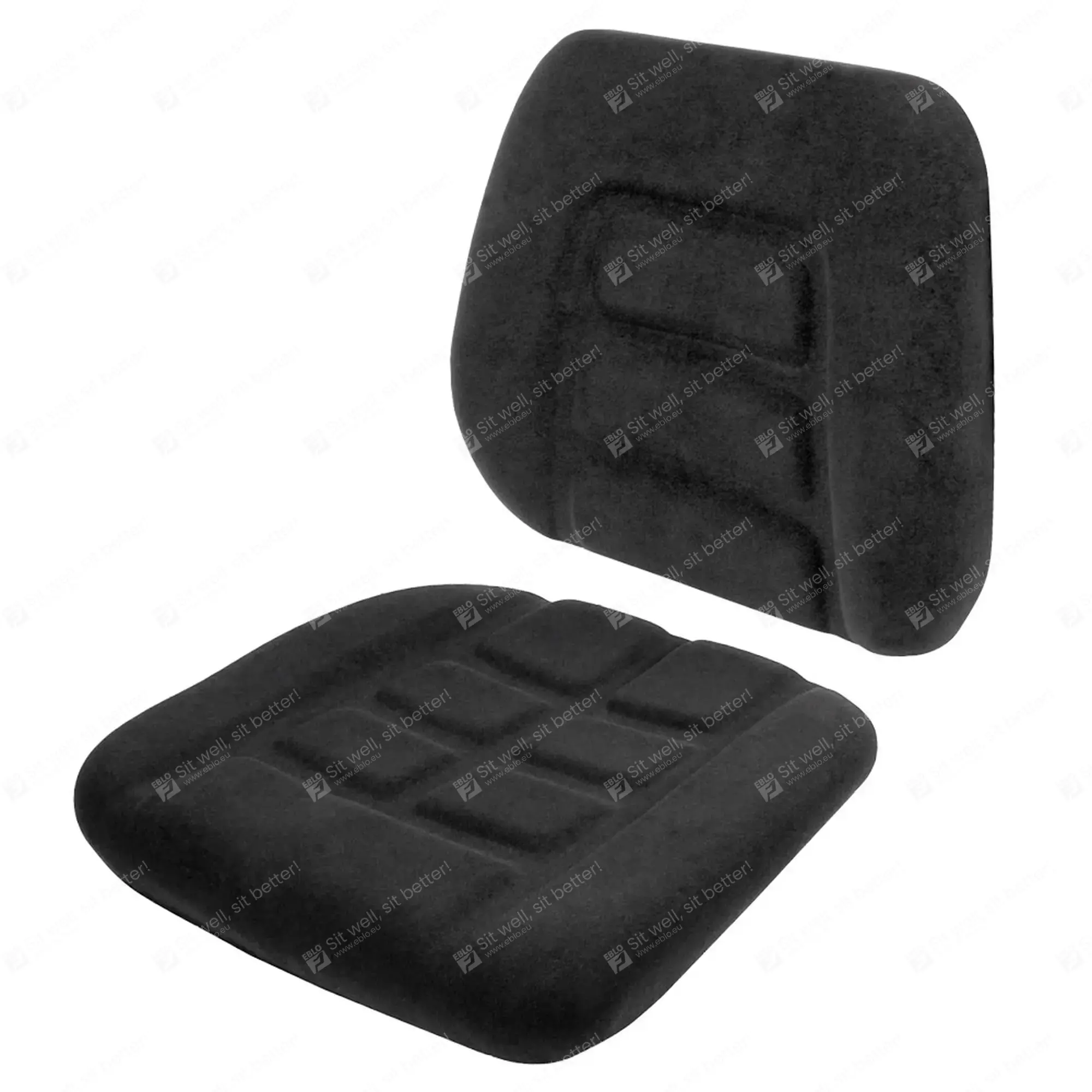 UnitedSeats set de coussins adapté pour Grammer B12/GS12/GS20 tissu noir US.803104 kussenset
