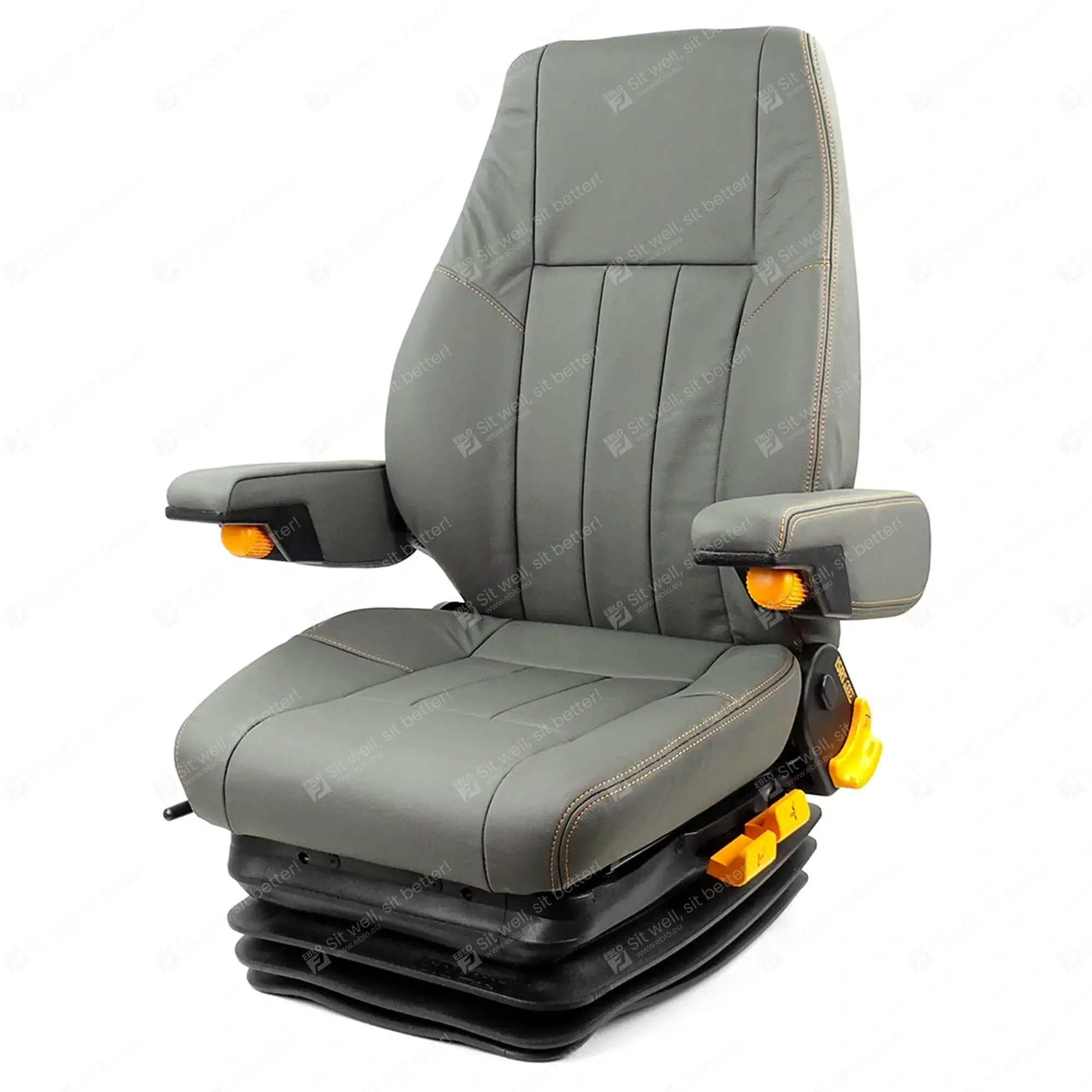 ISRI 1000/517 stoel leer grijs IS.100090 A1237 Camperstoel