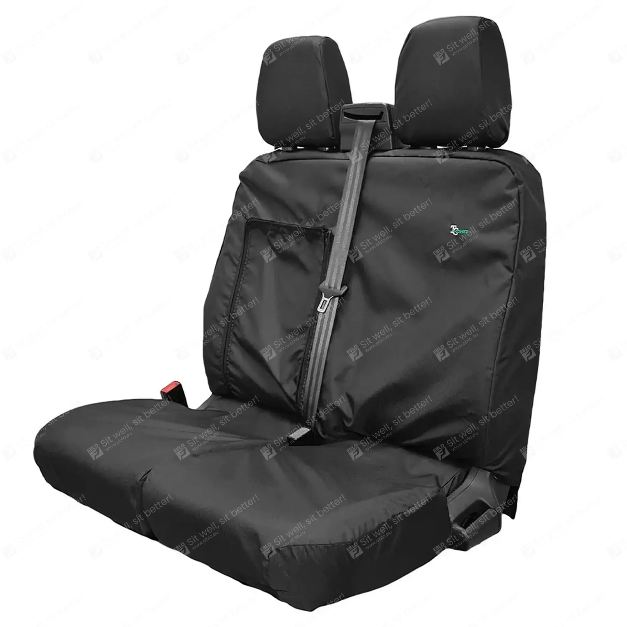 Town & Country beschermhoes dubbele bijrijdersstoel Ford Transit TC.102100 ZWT TRD14 BLK