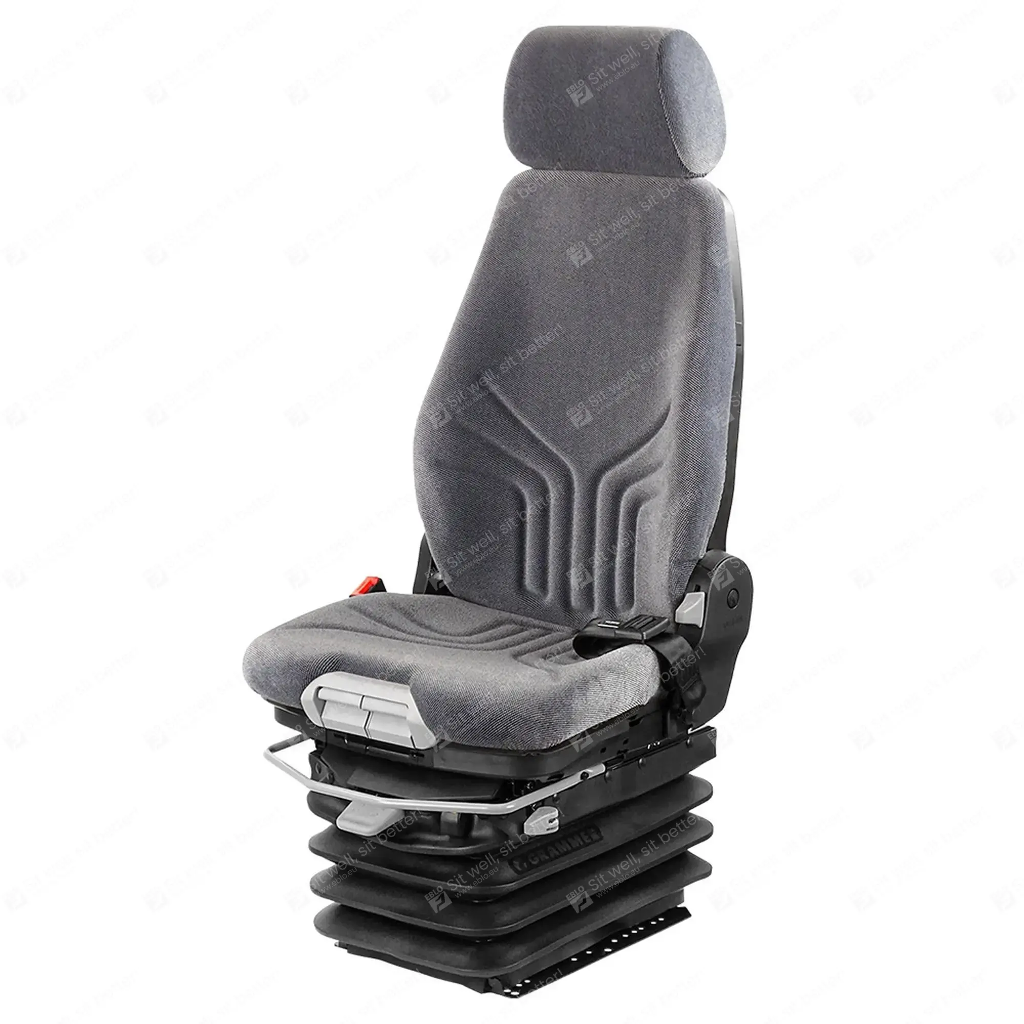 Grammer Actimo L stoel stof grijs MSG95G/722 GR.200150 Bouwmachinestoel