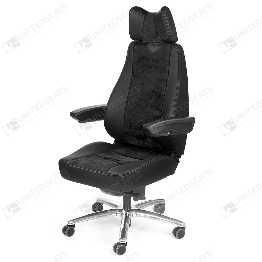 UnitedSeats C4 stoel leer met zwarte stof US.291771 24-uurs stoel