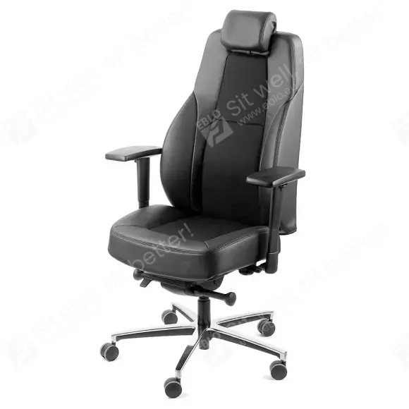 US.291710 UnitedSeats Guardian 24-7 stoel stof/leer zwart UnitedSeats Guardian 24-7 stoel stof/leer zwart US.291710 Kantoorstoel