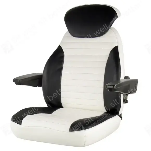UnitedSeats C1 stoel pvc zwart/wit US.102901 Stuurstoel