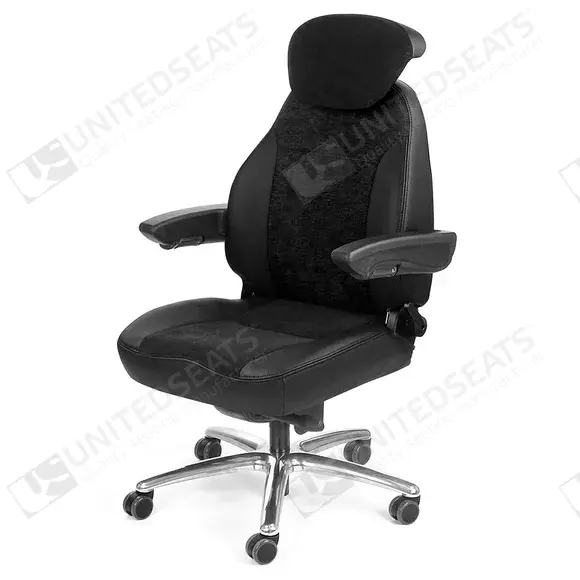 UnitedSeats C1 stoel leer met stof zwart US.291769 bureaustoel