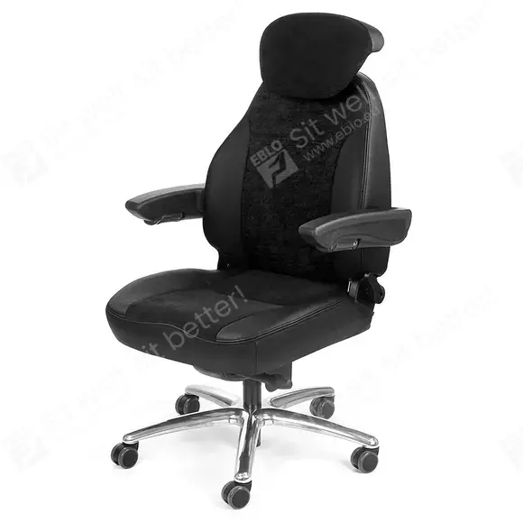 US.291760 UnitedSeats C1 stoel leer met stof zwart UnitedSeats C1 stoel leer met stof zwart US.291760 bureaustoel