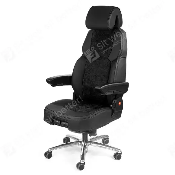 US.291764 UnitedSeats C8 stoel leer met stof zwart UnitedSeats C8 stoel leer met stof zwart US.291764 24-uurs stoel
