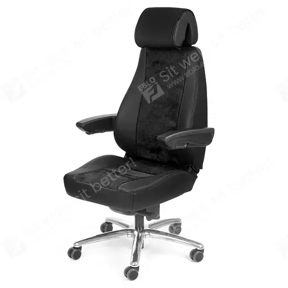 US.291762 UnitedSeats C4 stoel leer met zwarte stof UnitedSeats C4 stoel leer met zwarte stof US.291762 24-uurs stoel