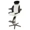 US.170010 UnitedSeats C1 stoel pvc zwart/wit incl. poot UnitedSeats C1 stoel pvc zwart/wit incl. poot US.170010 Stuurstoel