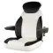 UnitedSeats C1 stoel pvc zwart/wit US.102901 Stuurstoel